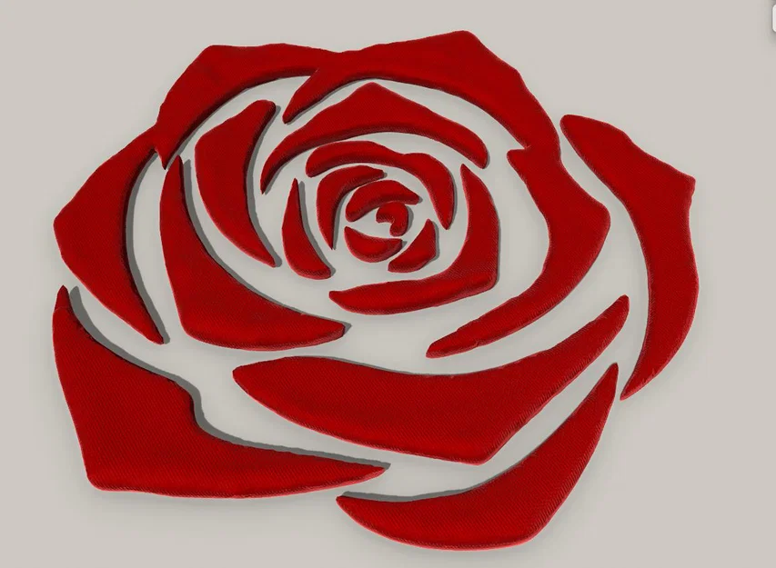 Mẫu khuôn in stencil hình hoa hồng độc đáo - File in 3D chất lượng - Image 1