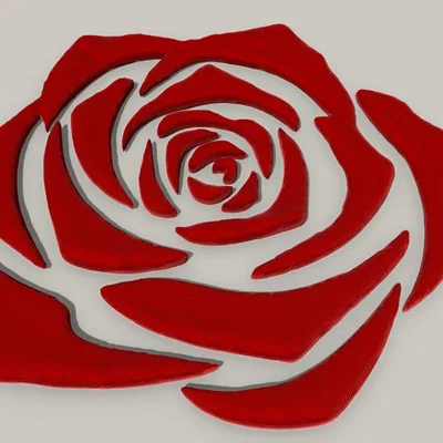 Mẫu khuôn in stencil hình hoa hồng độc đáo - File in 3D chất lượng