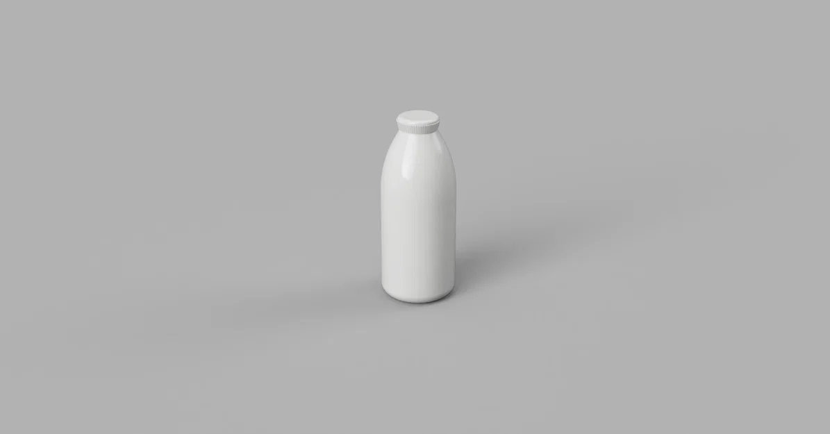 Mô hình bình sữa mini 3D cho tiểu cảnh và hộp carton - Image 1