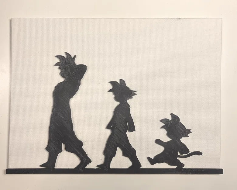 Dragon Ball Z - Silueta (Fusion 360) cho canvas 150 x 200 mm - Image 1