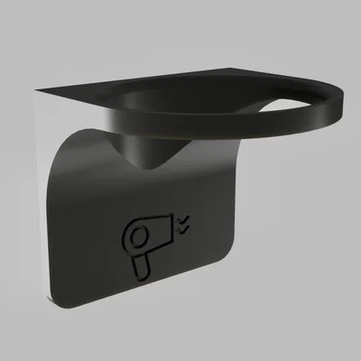 Giá treo máy sấy tóc gắn tường thông minh - Thiết kế in 3D