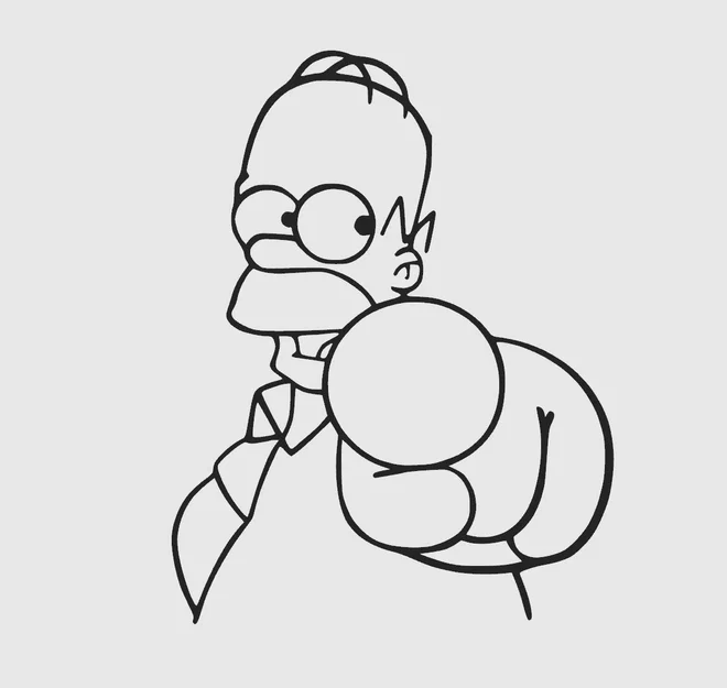 Mô hình trang trí tường Homer Simpson (The Simpsons) in 3D cực dễ - Image 1