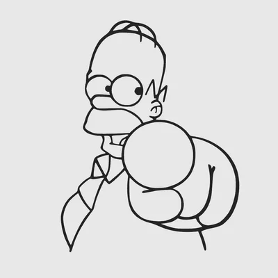Mô hình trang trí tường Homer Simpson (The Simpsons) in 3D cực dễ