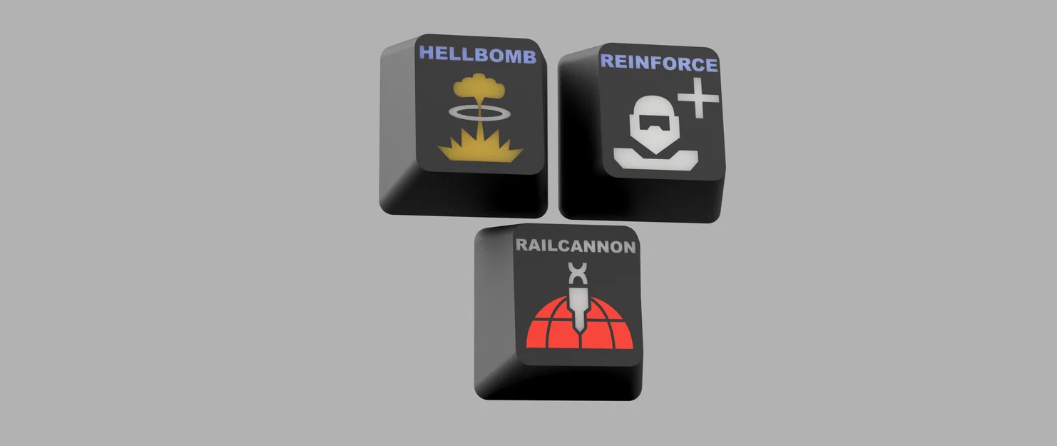 Keycaps Strategem Helldivers 2 (Romer-G, RGB) - Image 1