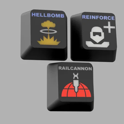 Keycaps Strategem Helldivers 2 (Romer-G, RGB)