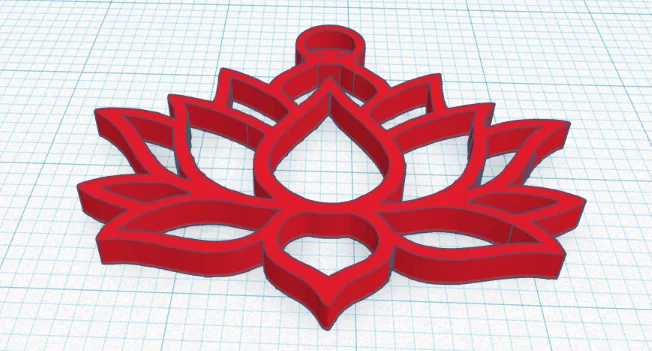 Móc khóa hình hoa sen (llavero flor de loto) in 3D tinh tế - Image 1