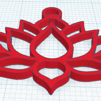 Móc khóa hình hoa sen (llavero flor de loto) in 3D tinh tế