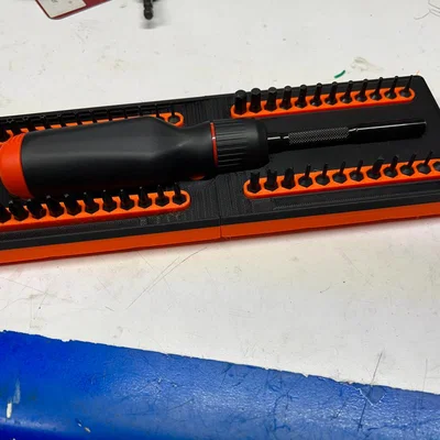 Gridfinity LTT Screwdriver – Khay 6x2 kèm 72 bits