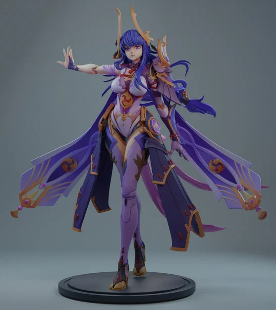 Mô hình 3D Raiden Shogun (Genshin Impact) cực chi tiết - Image 2