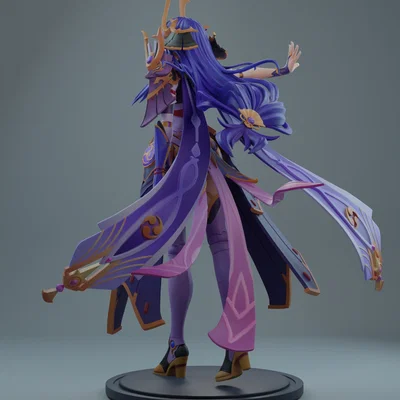 Mô hình 3D Raiden Shogun (Genshin Impact) cực chi tiết
