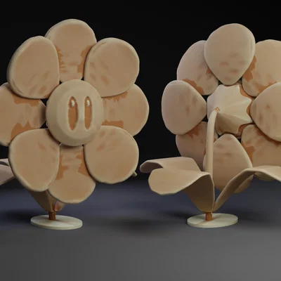 Mô hình 3D Mario Fire Flower trang trí cực đẹp cho người hâm mộ
