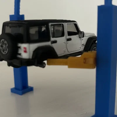 Cầu nâng 2 trụ đơn giản cỡ Matchbox/Hotwheels