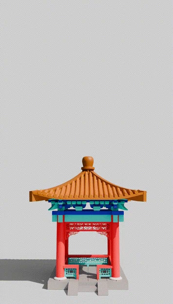 Đình cổ Trung Quốc (Ancient pavilion. China) - Image 4