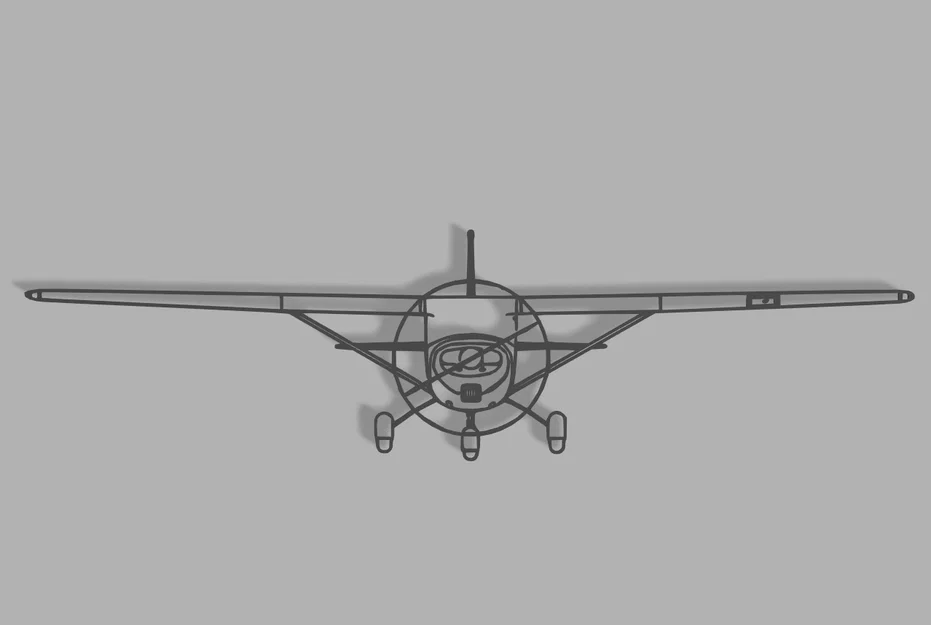 Bản vẽ line art 3-view Cessna 152 - Image 3