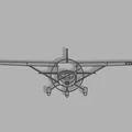 Bản vẽ line art 3-view Cessna 152 - Thumbnail 3