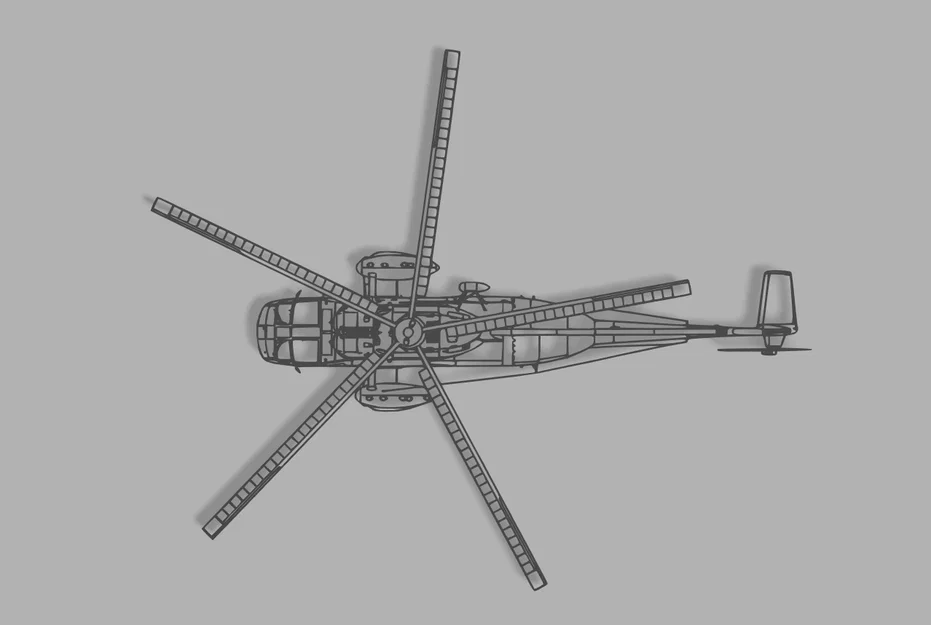 Tranh treo tường 3-view Sikorsky S-61 - Image 5