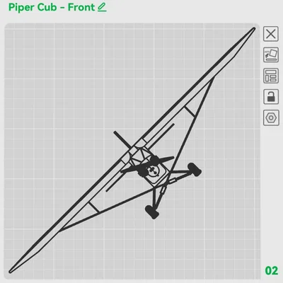 Piper J-3 Cub - Tranh treo tường 2D (Wall Art)