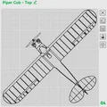 Piper J-3 Cub - Tranh treo tường 2D (Wall Art) - Thumbnail 4