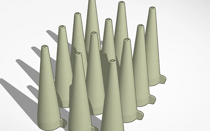Bộ 12 đầu vòi thay thế (silikon düse) cho keo silicon in 3D - Image 1