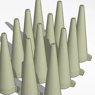 Bộ 12 đầu vòi thay thế (silikon düse) cho keo silicon in 3D