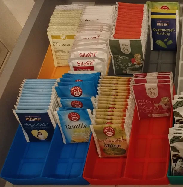 Gridfinity khay đựng teabag (3x4) - Tiết kiệm filament - Image 1