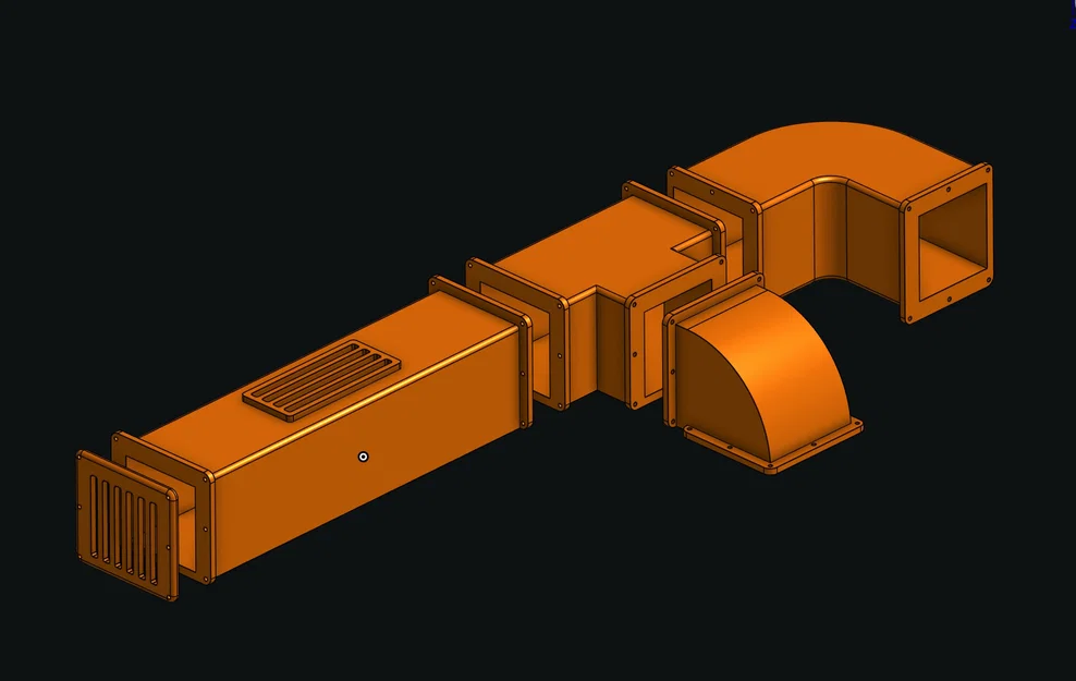 Mô hình ống thông gió tỉ lệ 1/10 trang trí cho gara xe RC - Image 1
