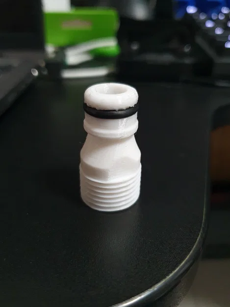 Đầu nối nhanh Quickconnect cho vòi nước 1/2 inch (15mm) in 3D - Image 1