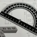 Thước đo độ bán nguyệt 180 độ 15cm in 3D chính xác - Thumbnail 1