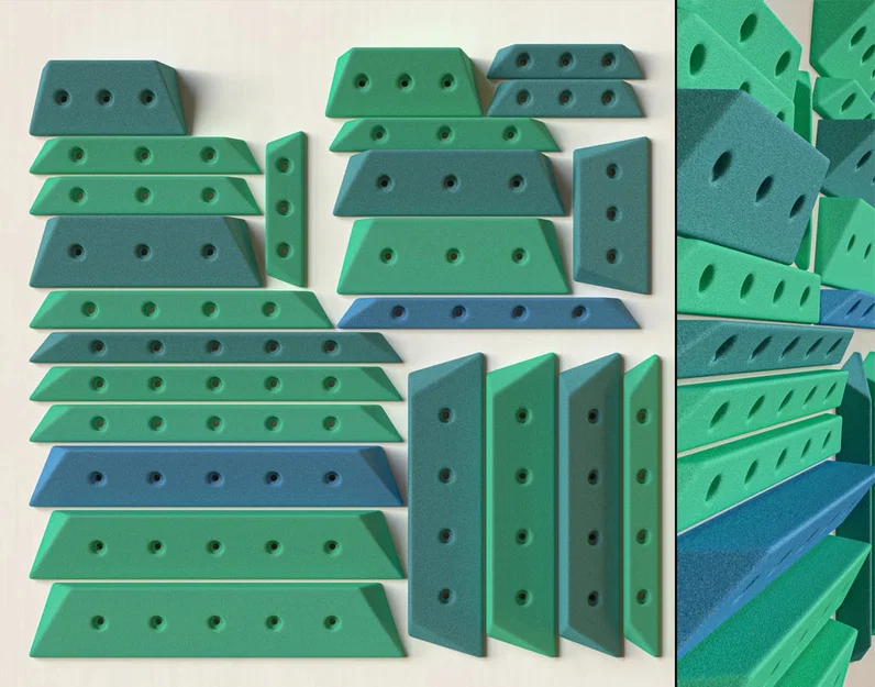 Bộ sưu tập tay nắm leo núi (Climbing Holds) 3D chất lượng cao - Image 1