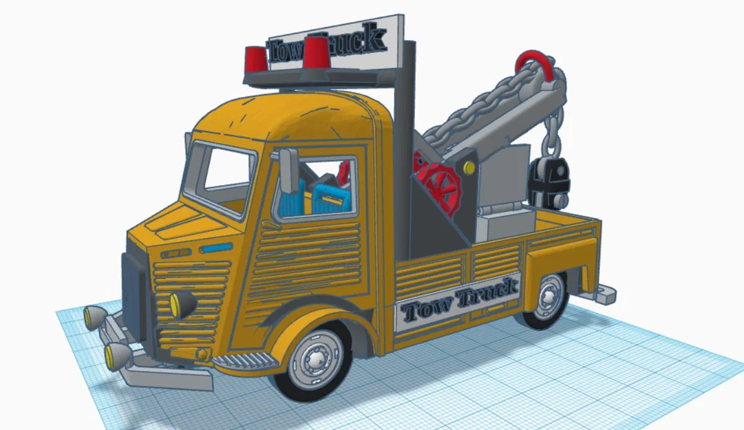 Mô hình xe cứu hộ Citroen 1952 3D cực chất cho người sưu tầm - Image 5