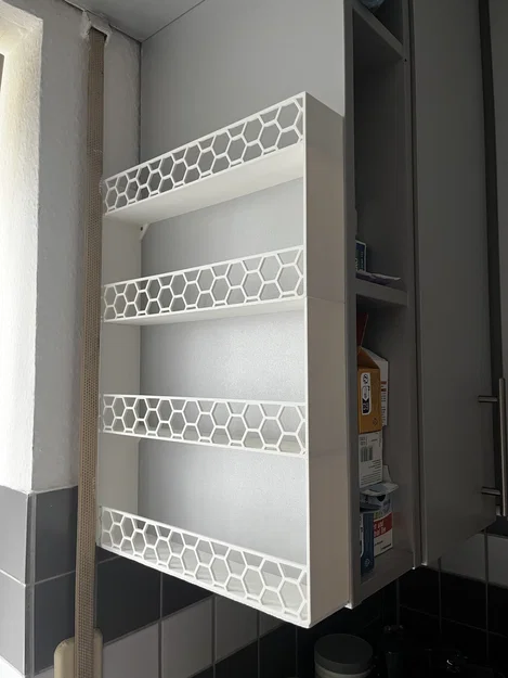 Kệ Gia Vị Lớn Họa Tiết Lục Giác, Gắn Tường - Image 2