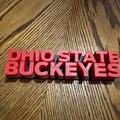 Mô hình 3D trang trí chữ Ohio State Buckeyes cho người hâm mộ - Thumbnail 2