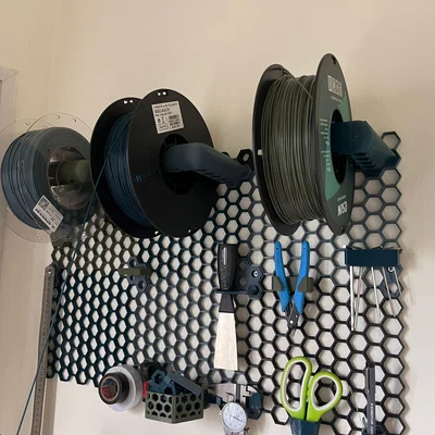 Giá treo cuộn filament gắn tường Honeycomb (Honeycomb wall spool holder)