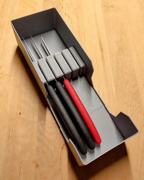 Khay Gridfinity đựng dao (Gridfinity knife bin) - Image 1