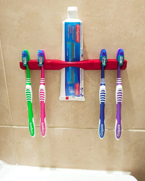 Giá treo bàn chải và kem đánh răng 3D tiện lợi - Image 3