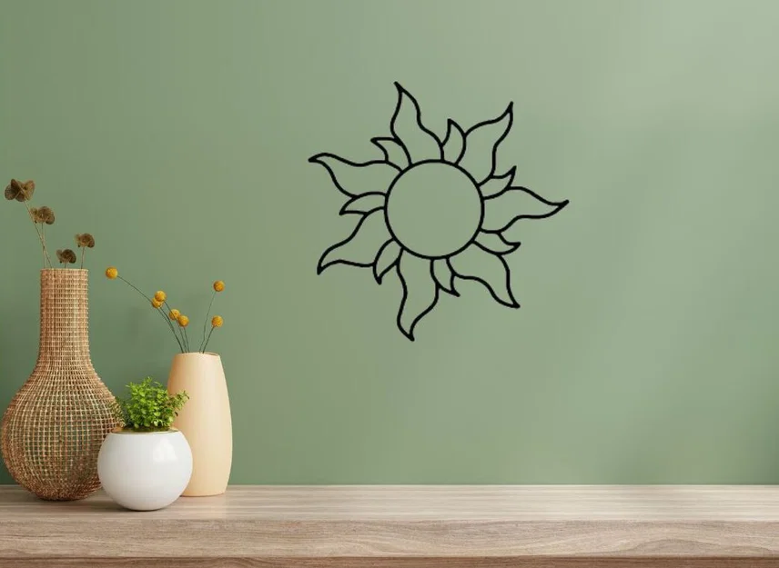 Mô hình trang trí tường SUN ART - File in 3D mặt trời cách điệu - Image 1