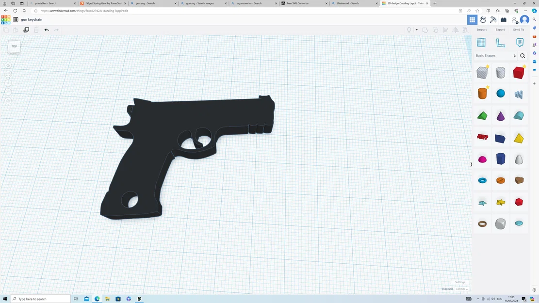 Móc khóa hình súng 3D - Thiết kế nhỏ gọn, cá tính - Image 2
