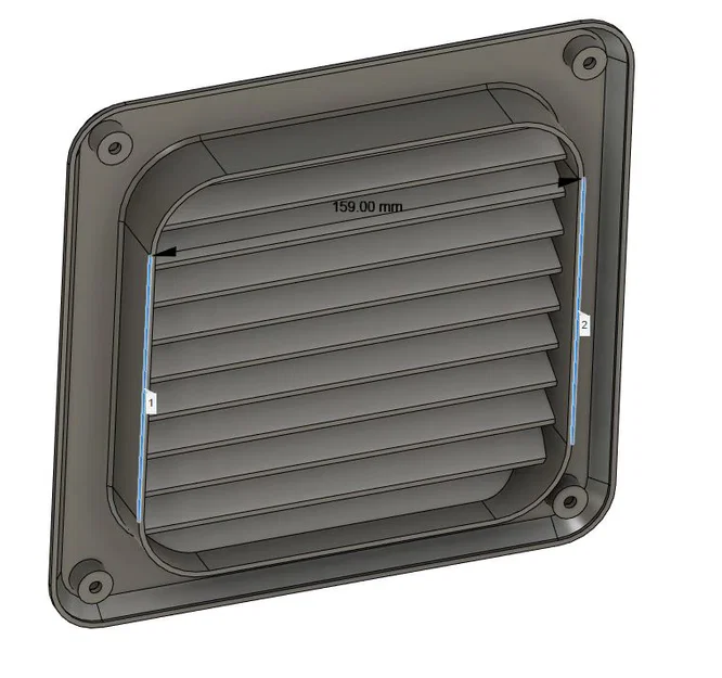 Nắp thông gió (Air Vent Cover) 160x160mm cho hệ thống thông khí - Image 2