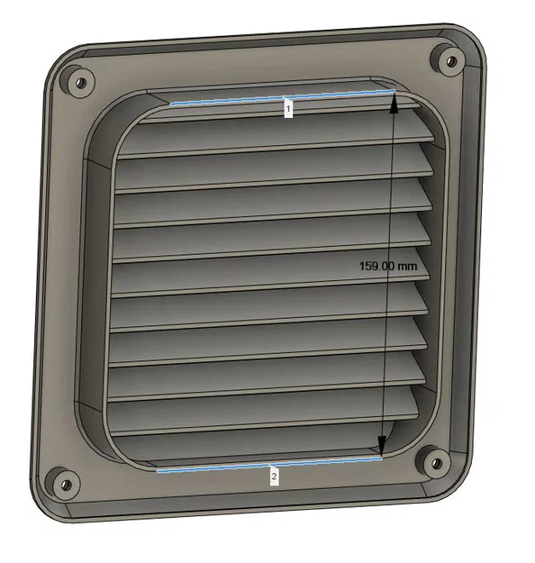 Nắp thông gió (Air Vent Cover) 160x160mm cho hệ thống thông khí - Image 4