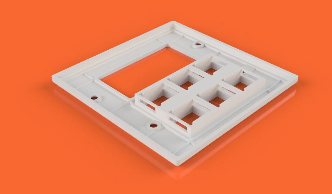 Mặt nạ ổ cắm 2/3/4 Gang kèm cổng Keystone và Deco Rocker - Image 2