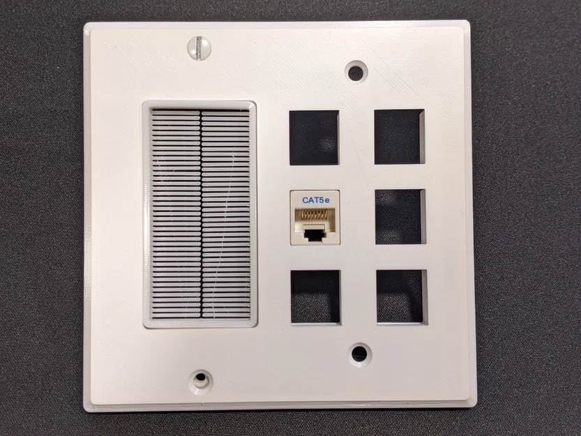 Mặt nạ ổ cắm 2/3/4 Gang kèm cổng Keystone và Deco Rocker - Image 3