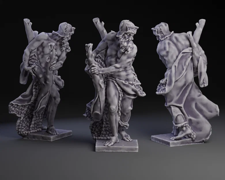 Mô hình 3D Allegory of Winter - Tượng điêu khắc nghệ thuật cao cấp - Image 1