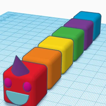 Cuboid dạng articulated – rồng/“thing” articulated (print-in-place)