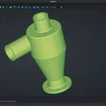 Bộ lọc bụi Cyclone Separator tự in 3D (Tách bụi ly tâm) - Thumbnail 2
