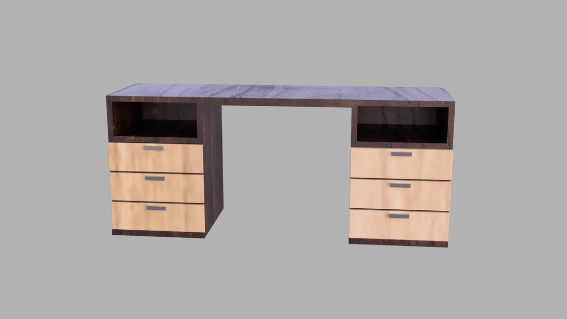 Mô hình bàn làm việc văn phòng hiện đại thiết kế 3D chuyên nghiệp - Image 1