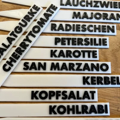 Bảng nhãn cây - Plant Labels (Pflanzenschilder)