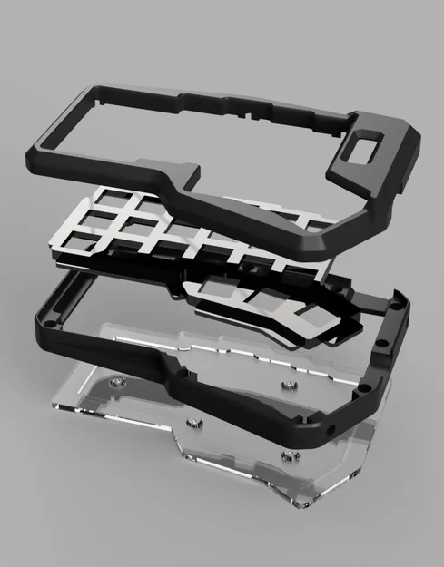 Case “The Tank” Corne v3 High Pro dày: underglow, tenting tùy chọn, gasket mount - Image 2