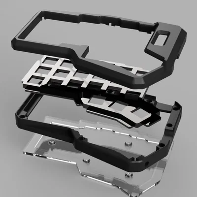 Case “The Tank” Corne v3 High Pro dày: underglow, tenting tùy chọn, gasket mount