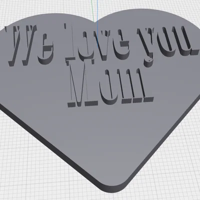 Mô hình trái tim in 3D "We love you Mom" làm quà tặng ngày của Mẹ