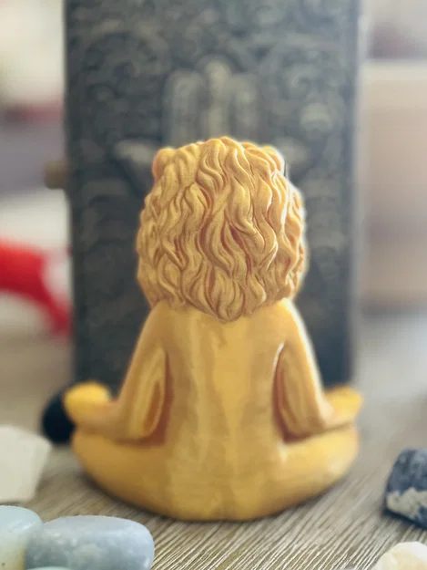 Tượng Sư Tử Thiền Định (Meditating Lion Sculpture) - Image 2